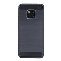 Huawei Mate 20 Pro // Silikon Hülle Tasche Case Zubehör Gummi Bumper Schale Schutzhülle in Carbon-Schwarz @cofi1453®