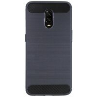 OnePlus 6T // Silikon Hülle Tasche Case Zubehör Gummi Bumper Schale Schutzhülle in Carbon-Schwarz @cofi1453®