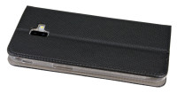 Elegante Buch-Tasche Hülle Smart Magnet für Das SAMSUNG GALAXY J6+ Plus (J610F) Leder Optik Wallet Book-Style Cover Schale in Schwarz @cofi1453®