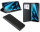 Elegante Buch-Tasche Hülle Smart Magnet für Das Sony Xperia XZ3 Leder Optik Wallet Book-Style Cover in Schwarz Schale @cofi1453®