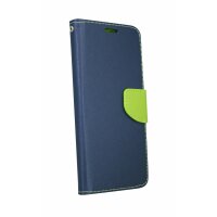 Elegante Buch-Tasche Hülle Fancy für das Samsung Galaxy A7 2018 ( A750F ) in Blau-Grün Wallet Book-Style Schale @ cofi1453®