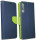 Elegante Buch-Tasche Hülle Fancy für das Samsung Galaxy A7 2018 ( A750F ) in Blau-Grün Wallet Book-Style Schale @ cofi1453®