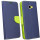 Elegante Buch-Tasche Hülle Fancy für das Samsung Galaxy J4+ Plus ( J415F ) in Blau-Grün Wallet Book-Style Schale @ cofi1453®