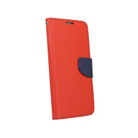 Elegante Buch-Tasche Hülle Fancy für das Samsung Galaxy J4+ Plus ( J415F ) in Rot-Blau Wallet Book-Style Schale @ cofi1453®