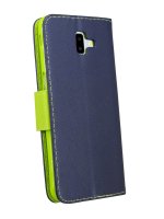 Elegante Buch-Tasche Hülle Fancy für das Samsung Galaxy J6+ Plus ( J610F ) in Blau-Grün Wallet Book-Style Schale @ cofi1453®