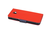 Elegante Buch-Tasche Hülle Fancy für das Samsung Galaxy J6+ Plus ( J610F ) in Rot-Blau Wallet Book-Style Schale @ cofi1453®