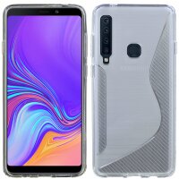 Samsung Galaxy A9 2018 ( A920F ) // S-Line TPU SchutzHülle Silikon Hülle Silikonschale Case Cover Zubehör Bumper in Schwarz @ cofi1453®