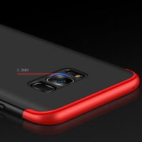 360° Full Cover 3in1 Slim Case Schutz Tasche Handyhülle Handyschale Schutz für iPhone 7 Plus in Schwarz-Rot @cofi1453