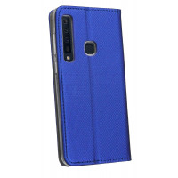 Elegante Buch-Tasche Hülle für Samsung Galaxy A9 2018 (A920F) Blau Leder Optik "Smart" Wallet Book-Style Schale cofi1453®