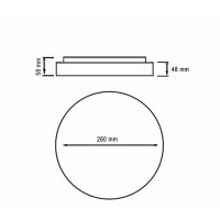 12W LED Deckenleuchte mit Bewegungsmelder Ø290mm 820 Lumen Weiß