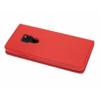 Elegante Buch-Tasche Hülle für das HUAWEI MATE 20 in Rot Leder Optik Wallet Book-Style Cover Schale cofi1453®