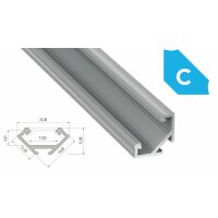 LED Aluminium Eckprofil PD-C 1 Meter Aluprofil Leiste...