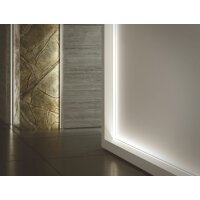 LED Aluminium Profil PD-G 1 Meter Aluprofil Leiste 17 x 18mm Silber eloxiert für 12mm LED Streifen inkl. Endkappen