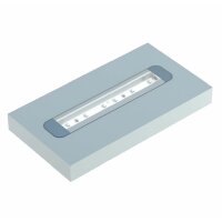 LED Aluminium Profil PD-Z 1 Meter Aluprofil Leiste 16 x 7mm Silber eloxiert für 12mm LED Streifen inkl. Endkappen