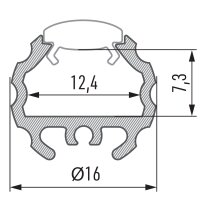 LED Aluminium Eckprofil Mico 1 Meter Aluprofil Leiste Silber eloxiert für 12mm LED Streifen inkl. Endkappen