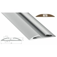 LED Aluminium Profil Reto 1 Meter Aluprofil Leiste 55 x...