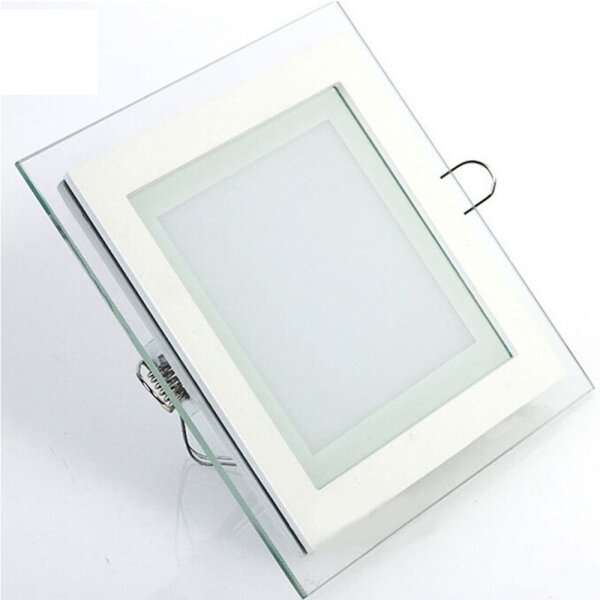 6W LED Panel Einbauleuchte Glas 450 Lumen Eckig 100x100mm