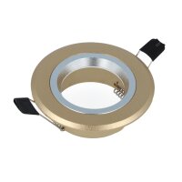 GU10 Einbaurauhmen Rund Ø80mm Gold