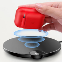 Baseus AirPods Wireless Charger Rot Case Silikon...