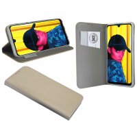 Elegante Buch-Tasche Hülle Smart Magnet kompatibel für Das Huawei P Smart ( 2019 ) Leder Optik Wallet Book-Style Cover Schale in Schwarz @cofi1453®