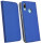 Elegante Buch-Tasche Hülle Smart Magnet kompatibel für Das Huawei P Smart ( 2019 ) Leder Optik Wallet Book-Style Cover Schale in Blau @cofi1453®