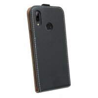 Flip Case kompatibel mit Huawei P Smart 2019 Handy Tasche vertikal klappbar Schutzhülle Klapphülle Schwarz @cofi1453®