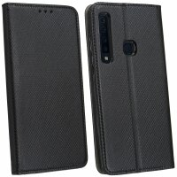 Samsung Galaxy A9 2018 A920F Tasche Flip Case Schutzhülle Schwarz + Glas