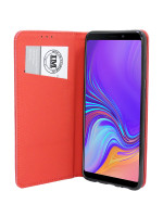 Buch Tasche Smart kompatibel mit Samsung Galaxy A9 2018 (A920F) Handy Hülle Etui Brieftasche Schutzhülle mit Standfunktion, Kartenfach Rot @cofi1453®