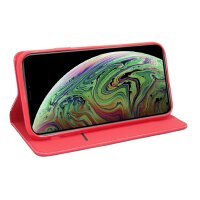 iPhone XS Max Buch Tasche Flip Case Rot Schutzhülle