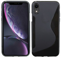 iPhone XR Silikon Hülle S-Line Cover Case Schwarz