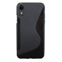 iPhone XR Silikon Hülle S-Line Cover Case Schwarz