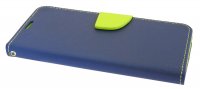 cofi1453® Buch Tasche "Fancy" kompatibel mit SAMSUNG GALAXY A9 2018 (A920F) Handy Hülle Etui Brieftasche Schutzhülle mit Standfunktion, Kartenfach Blau-Grün