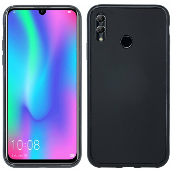 cofi1453® Silikon Hülle Basic kompatibel mit HUAWEI P SMART 2019 Case TPU Soft Handy Cover Schutz Schwarz