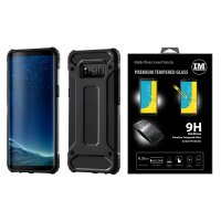 Panzerhülle "HYBRID" + 9H PANZERFOLIE für IPHONE MODELLE PanzerCase Outdoor Hülle Schutzglas Echt Glas