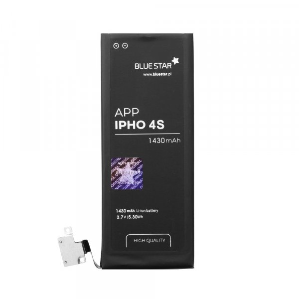 Bluestar Akku Ersatz kompatibel mit iPhone 4S 1430 mAh Austausch Batterie Handy Accu APN 616-0580