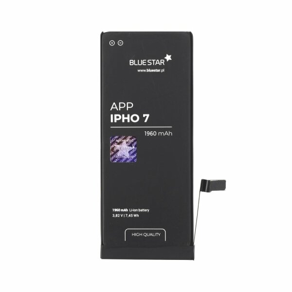 Bluestar Akku Ersatz kompatibel mit iPhone 7 1960 mAh Austausch Batterie Handy Accu APN 616-00255