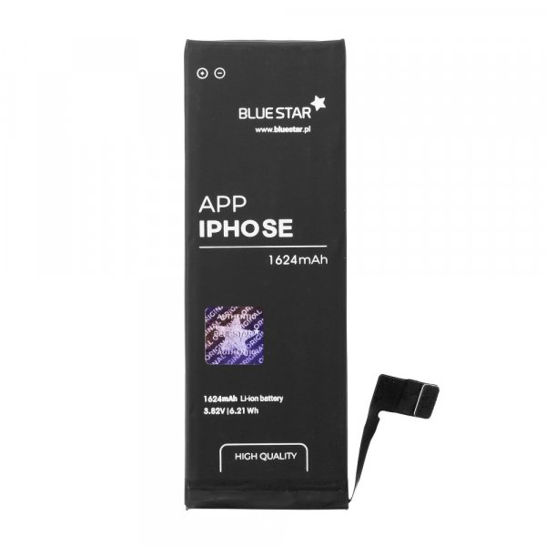 Bluestar Akku Ersatz kompatibel mit iPhone SE 1624 mAh 3,82V Austausch Batterie Handy Accu APN 616-00106