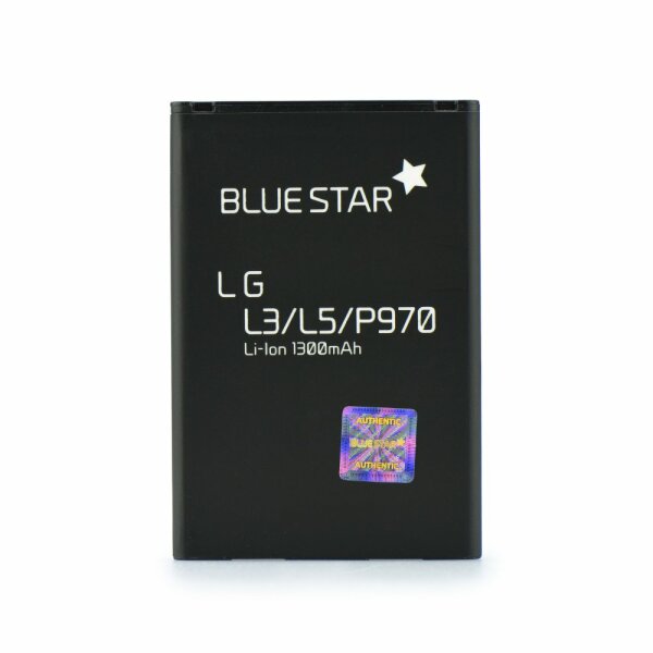 Bluestar Akku Ersatz kompatibel mit LG L3 / L5 / P970 Optimus Black / P690 Optimus Net 1300 mAh Austausch Batterie BL-44JN