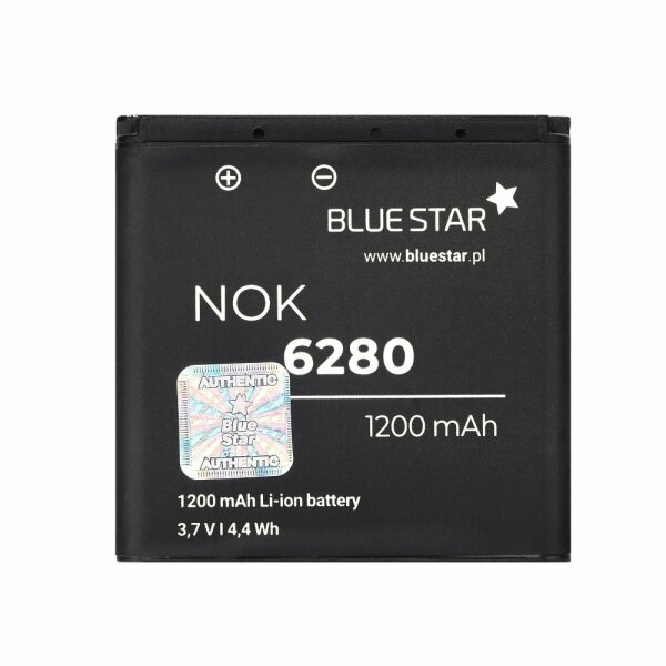 Bluestar Akku Ersatz kompatibel mit Nokia 3250 / 6151 / 6233 / 6280 / 9300 1200 mAh Austausch Batterie Accu Nokia BL-6M