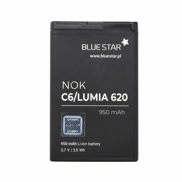 Bluestar Akku Ersatz kompatibel mit Nokia C6 - C6-00 - 950 mAh Austausch Batterie Accu Nokia BL-4