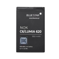 Bluestar Akku Ersatz kompatibel mit Nokia Lumia 620 950 mAh Austausch Batterie Handy Accu BL-4