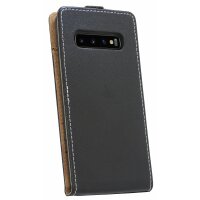 cofi1453® Flip Case kompatibel mit SAMSUNG GALAXY S10 PLUS (G975F) Handy Tasche vertikal aufklappbar Schutzhülle Klapp Hülle Schwarz