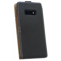 cofi1453® Flip Case kompatibel mit SAMSUNG GALAXY S10e (G970F) Handy Tasche vertikal aufklappbar Schutzhülle Klapp Hülle Schwarz