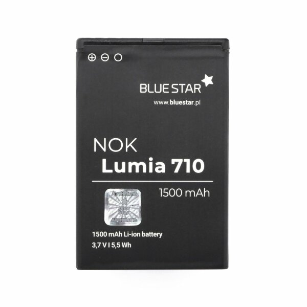 Bluestar Akku Ersatz kompatibel mit Nokia Lumia 610 / 603 1500 mAh Austausch Batterie Accu Nokia BP-3L