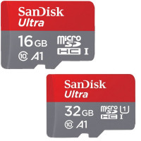 SanDisk MicroSD Speicherkarte 16GB 32GB