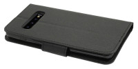 cofi1453® Buch Tasche "Fancy" kompatibel mit SAMSUNG GALAXY S10 PLUS (G975F) Handy Hülle Etui Brieftasche Schutzhülle mit Standfunktion, Kartenfach Schwarz