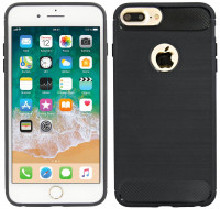 cofi1453® Silikon Hülle Carbon kompatibel mit iPhone 8...