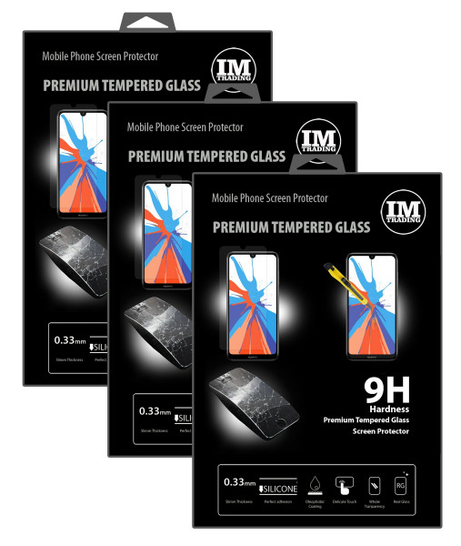 3x Panzer Schutz Glas 9H Tempered Glass Display Schutz Folie Display Glas Screen Protector für HUAWEI Y7 2019 cofi1453®