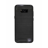 cofi1453® Silikon Hülle Carbon kompatibel mit Samsung Galaxy S8 PLUS (G955F) TPU Case Soft Handyhülle Cover Schutzhülle Schwarz