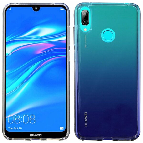 cofi1453® Silikon Hülle Basic kompatibel mit HUAWEI Y7 2019 Case TPU Soft Handy Cover Schutz Transparent